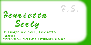henrietta serly business card